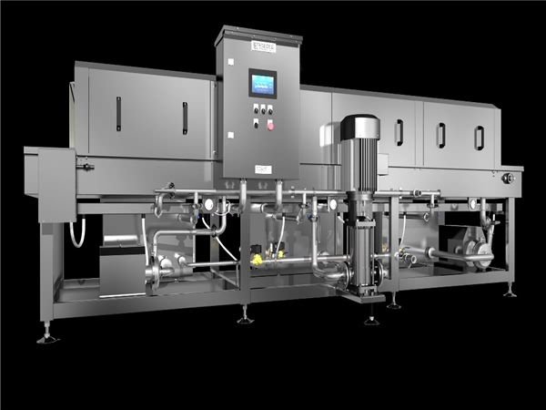 隧道式洗筐機風干式洗筐機價格，周轉筐清洗機，洗箱機