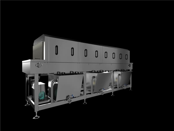 直銷大型隧道清洗洗箱機(jī)大功率效率高洗箱機(jī)，清洗烘干洗箱機(jī)