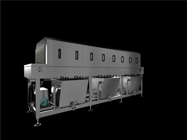 直銷大型隧道清洗洗箱機(jī)大功率效率高洗箱機(jī)，清洗烘干洗箱機(jī)