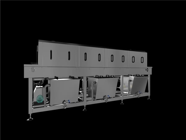 廠家直銷洗箱機，食品周轉箱清洗機，效率高能耗低能隧道式洗箱機，質保一年