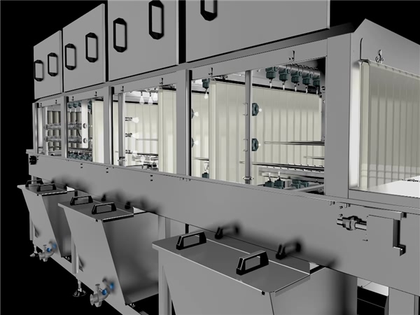 塑料筐清洗機，高壓洗筐機，隧道式洗筐機