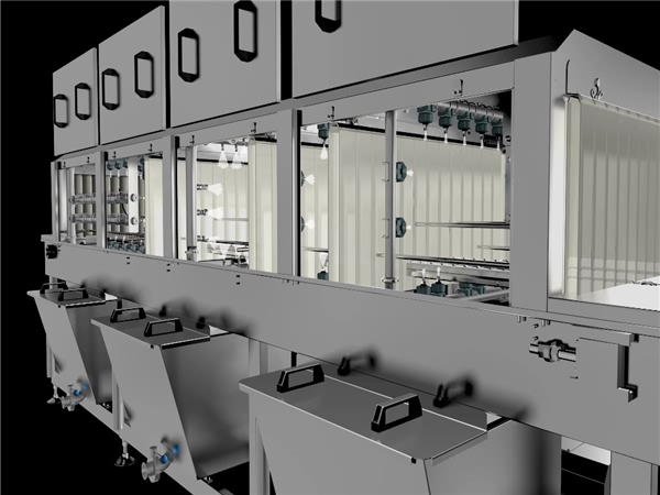 塑料筐清洗機，高壓洗筐機，隧道式洗筐機