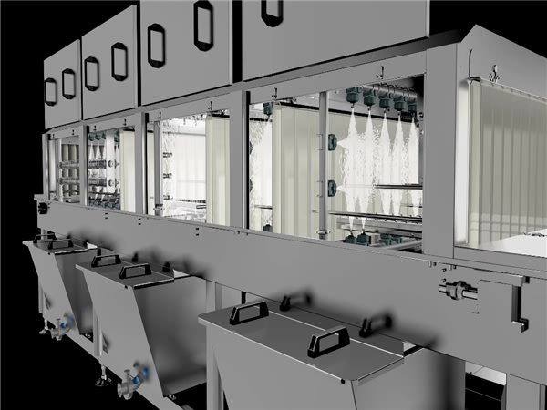 塑料筐清洗機，食品塑料盤子清洗機，清洗塑料筐設備