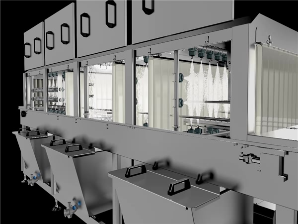 塑料筐清洗機，食品塑料盤子清洗機，清洗塑料筐設備