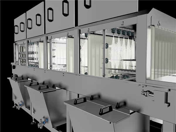 食品塑料筐清洗機，洗筐機_周轉筐清洗機