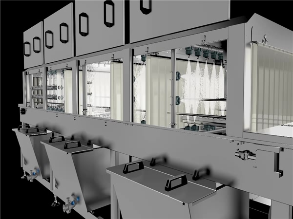 食品塑料筐清洗機，洗筐機_周轉筐清洗機