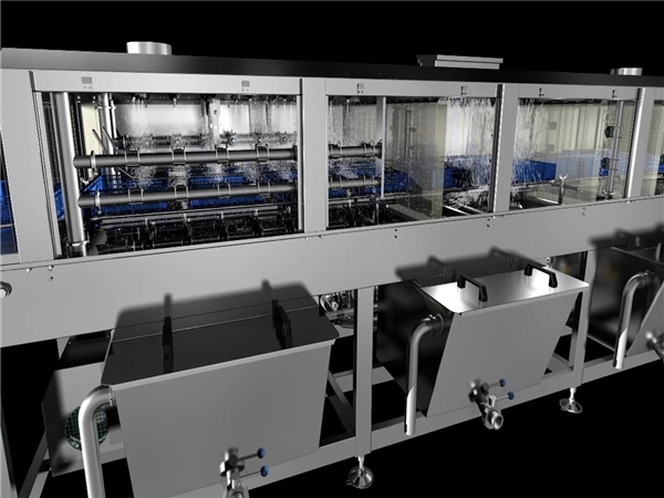 塑料筐清洗機，料筐清洗機食品筐清洗機，放心機械廠家直銷