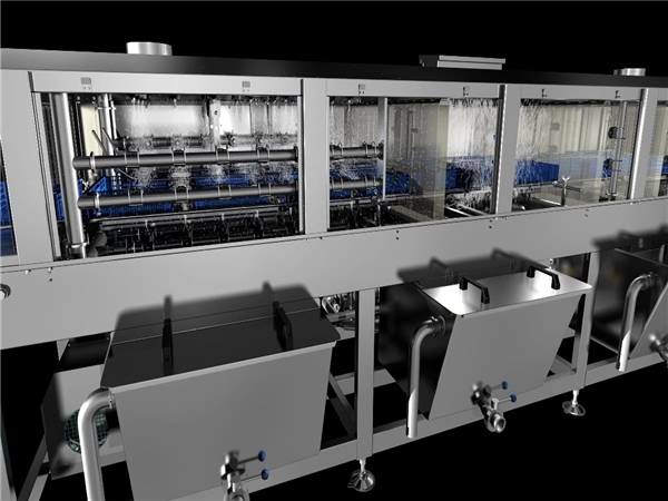 塑料筐清洗機，料筐清洗機食品筐清洗機，放心機械廠家直銷