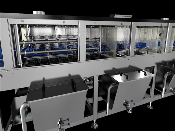 塑料筐清洗機，料筐清洗機食品筐清洗機，放心機械廠家直銷
