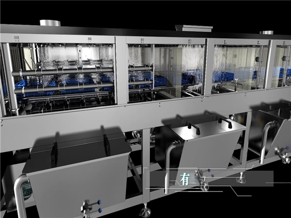 大型洗筐機，塑料筐清洗機，周轉(zhuǎn)箱清洗機，