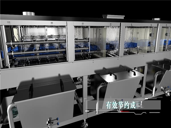 塑料筐清洗機械，可調高壓水清洗設備，周轉箱清洗機