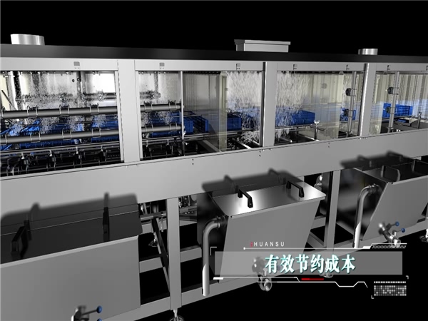 生產洗箱機，洗筐機，食品周轉箱清洗機