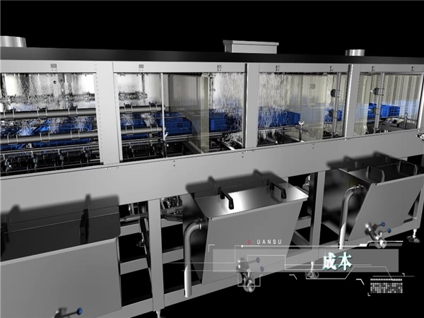 洗箱機(jī)，洗筐機(jī)，食品筐洗箱機(jī)，周轉(zhuǎn)箱清洗機(jī)，大型效率高洗箱機(jī)