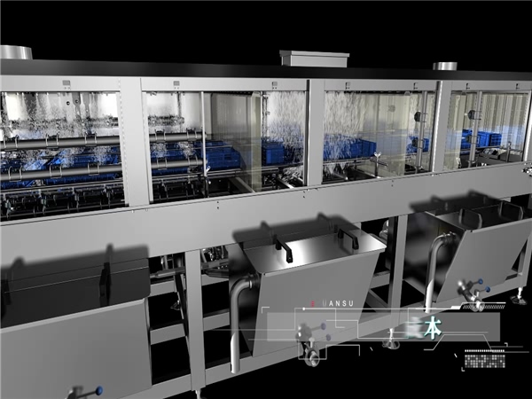 洗箱機(jī)，洗筐機(jī)，食品筐洗箱機(jī)，周轉(zhuǎn)箱清洗機(jī)，大型效率高洗箱機(jī)