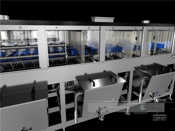 自動(dòng)周轉(zhuǎn)箱清洗機(jī)，周轉(zhuǎn)筐清洗機(jī)