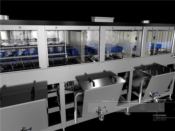 自動(dòng)周轉(zhuǎn)箱清洗機(jī)，周轉(zhuǎn)筐清洗機(jī)