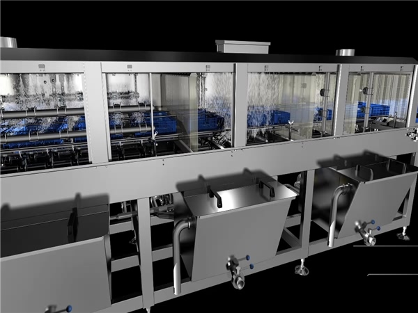 洗筐機，周轉箱清洗機，清洗機，噴淋式清洗機