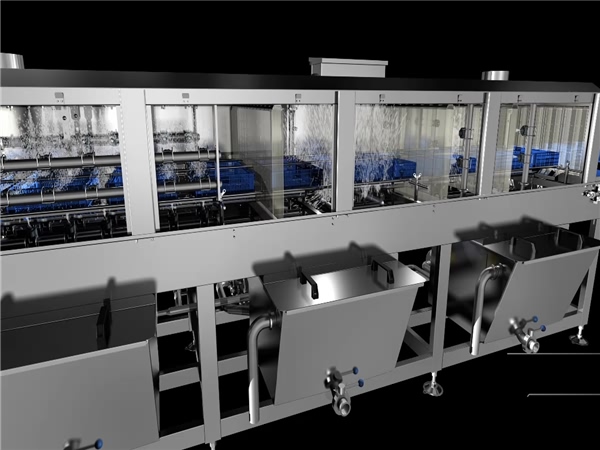 洗筐機，周轉箱清洗機，清洗機，噴淋式清洗機