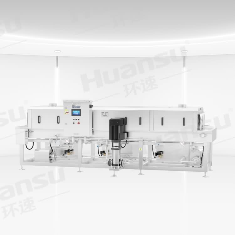 醬菜周轉(zhuǎn)箱清洗機(jī) 連續(xù)式清洗同時(shí)完成殺菌